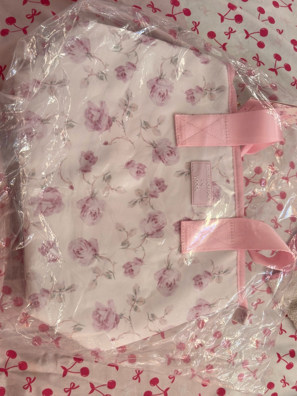 Loveshack Floral lunch Bag - Pink